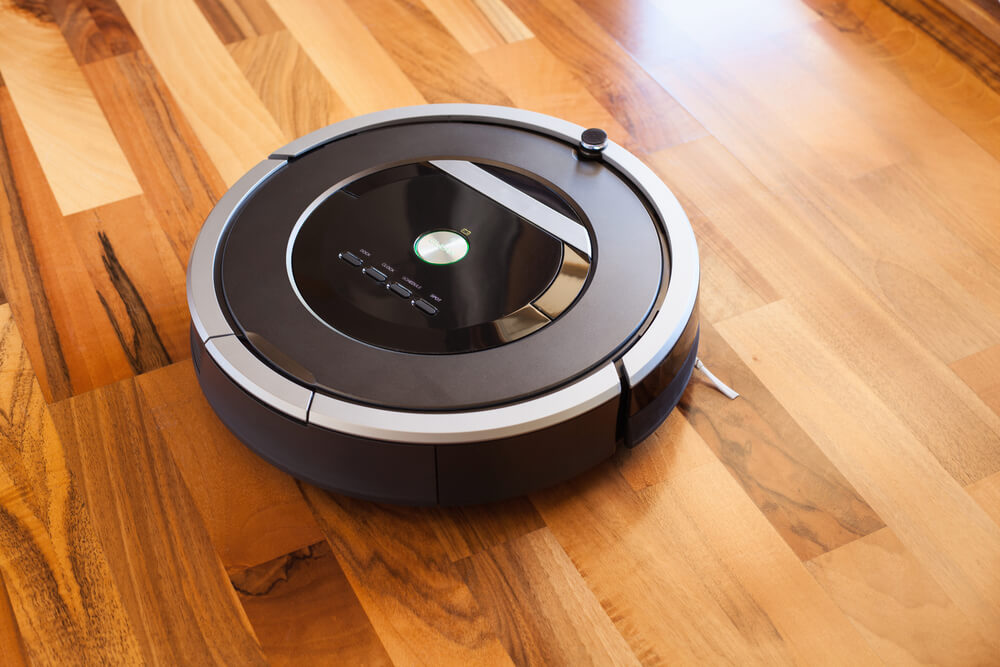 A Roomba robot vacuum cleaner model