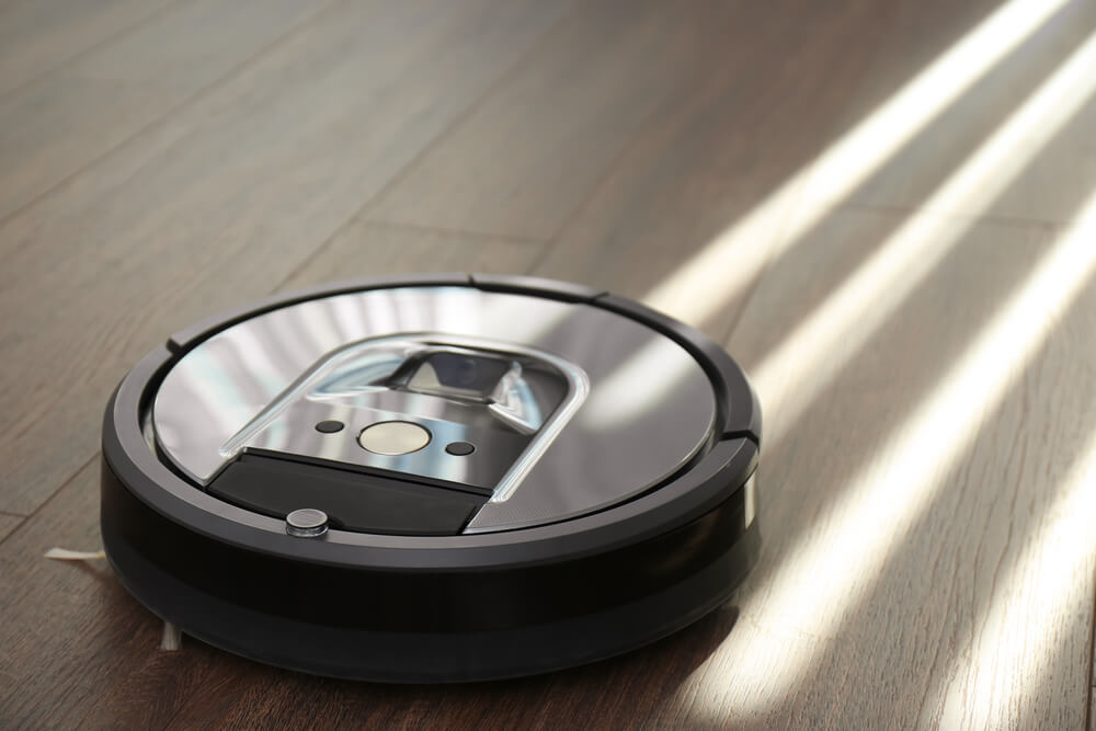 A Roomba vacuum cleaner